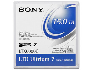 Cartucho de datos Sony Ultrium LTO7 de 6.0 TB.
