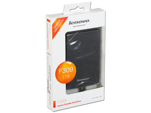 Disco Duro Portátil Lenovo F309 de 1 TB, USB 3.0. Color Gris.