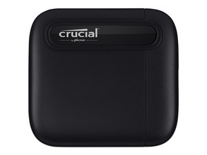 Unidad de Estado Sólido Portable Crucial X6, de 1TB, USB-C 3.2. Color Negro.