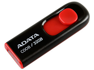 Unidad Flash USB 2.0 ADATA Classic C008 de 32 GB. Color Negro