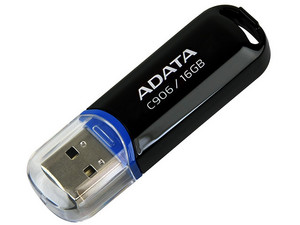 Unidad Flash USB 2.0 ADATA Classic C906 de 16 GB. Color Negro.