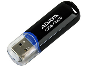Unidad Flash USB 2.0 ADATA Classic c906 de 32GB. Color Negro.