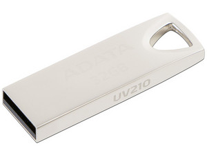 Unidad Flash USB 2.0 ADATA UV210 de 32GB. Color Plata.