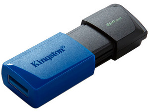 Unidad Flash USB 3.1 Kingston DTXM de 64GB. Color Negro, Azul.