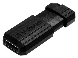 Unidad Flash USB 2.0 Verbatim de 16GB, Retráctil, Color Negro.