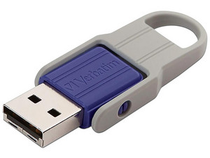 Unidad Flash USB 2.0 Verbatim, de 32 GB. Color Azul/Gris.