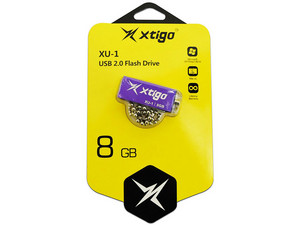 Unidad Flash USB 2.0 Xtigo XU1-8G-PU de 8GB. Color Morado.