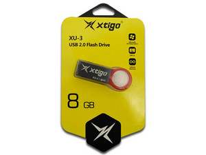 Unidad Flash USB 2.0 Xtigo XU3-8G-BK de 8GB. Color Negro.