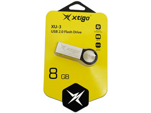 Unidad Flash USB 2.0 Xtigo XU3-8G-SL de 8GB. Color Plata.