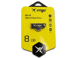 Unidad Flash USB 2.0 Xtigo XU4-8G-BLK de 8GB. Color Negro.