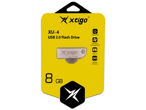 Unidad Flash USB 2.0 Xtigo XU4-8G-SL de 8GB. Color Plata.