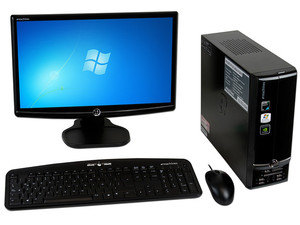 Mini Computadora Emachines EL1352-02M, 
Procesador AMD Athlon II 250u (1.6GHz), 
Memoria 2 GB DDR3, 
D.D. de 320GB SATA, DVD±R/RW,
Red, Windows 7 Starter,
Monitor LCD Wide de 18.5