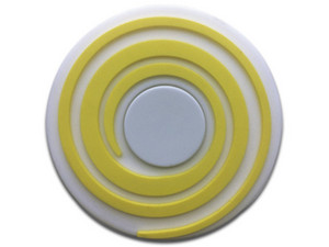 Fidget Spinner Brobotix. Color Amarillo, diseño Hipnosis.