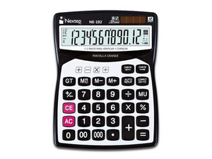 Calculadora de escritorio Nextep NE-192 de 12 dígitos.