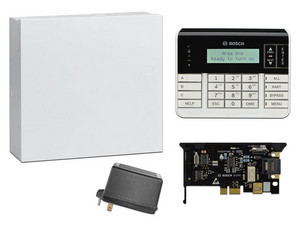 Panel de alarma BOSCH B3512-DP-920, incluye caja B11, tarjeta B430, teclado B920, transformador CX4010.