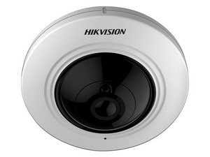 Cámara de vigilancia tipo Ojo de Pez Hikvision DS-2CC52H1T-FITS de 5 MP, IR de 10-20m, Micrófono integrado.
