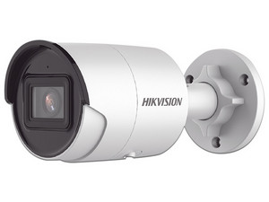 Cámara de Vigilancia IP Tipo Bala Hikvision DS-2CD2063G2-I(U) de 6MP (3200 x 1800), Lente 2.8 mm, IR Hasta 40 m, Micrófono Integrado, Color Blanco.