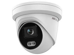 Cámara IP de vigilancia tipo Domo Hikvision DS-2CD2347G2-L de 4MP, IR hasta 30m, IP67, ColorVu, PoE.