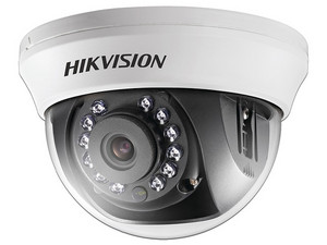 Cámara de vigilancia tipo domo Hikvision DS-2CE56C0T-IRMM, analógica turbo HD 720p, IR hasta 20m.