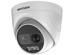 Camara de Vigilancia Tipo Domo Hikvision DS-2CE72DFT-PIRXOF28 de 2MP (1920 x 1080), Sensor PIR, IR 40m, IP67, Color Blanco.