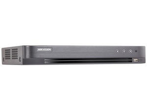 DVR Pentahíbrido Hikvision DS-7216HQHI-K2 de 16 canales, resolución 1080p, 3MP.