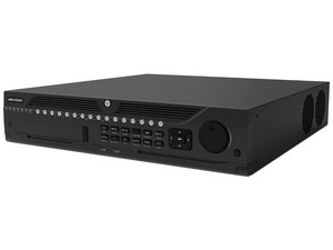NVR Hikvision DS-9632NI-I8 de 12 MP, 32 canales IP, Salida de video HDMI (4K), Hasta 10TB de almacenamiento (no incluye disco duro), Color Negro.