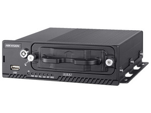 DVR Móvil Hikvision DS-MP5604 de 4 Canales (1920x1080) y 4 Canales IP H265, Wi-Fi, 4G, Soporta Disco Duro de Hasta 2TB (No Incluido).
