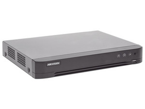 DVR Hikvision IDS-7208HQHI-M1/FA(C) de 8 Canales y 4 Adicionales IP, 4MP (2560 x 1140), H.265+, 1 Bahía para Disco Duro (No incluido).