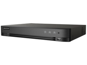 DVR Hikvision IDS-7208HQHI-M1/S de 8 canales, soporta HDTVI / AHD / CVI / CVBS / IP, 1080/720p, 1 x SATA (hasta 10 TB) no incluye disco duro.