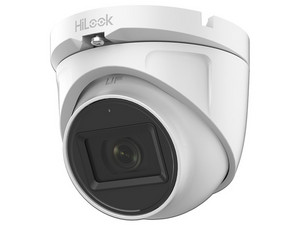 Cámara de vigilancia tipo domo HiLook THC-T120-MS, IR hasta 30m, 1080p de 2MP, IP66.