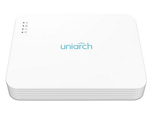 NVR Uniarch NVR-108LS-P8 con 8 canales, soporta hasta 10TB. (no incluye Disco Duro).