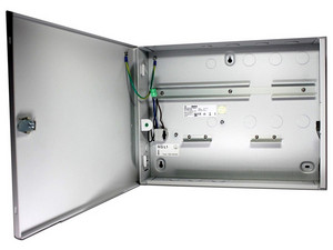 Caja BOSCH AEC-AMC2-UL1 para controlador de puertas con un riel. Color Gris.