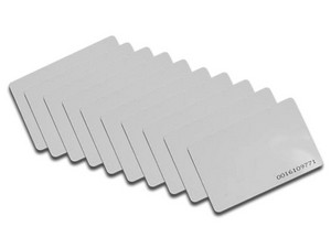 Paquete de 10 tarjetas plásticas de proximidad ZKTeco frecuencia 125 khz.
