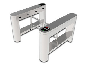 Control de Acceso ZKTeco SB01FP, con barreras de oscilación de  acero inoxidable y dos lectores de huella.