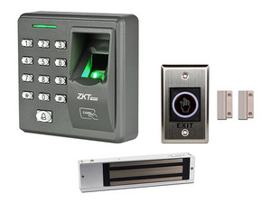 Kit de Acceso ZKTeco X7KIT, incluye Lector X7, Chapa magnética, Fuente de poder, Sensor de puerta, Botón de salida y Tarjetas de proximidad.