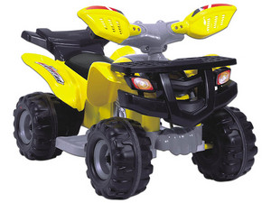 Moto Eléctrica Mytek Micro-Rex para Niños, Batería recargable de 6V, 4A. Color Amarillo.