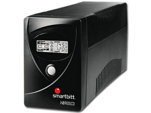 NO-BREAK con regulador Smatrbitt, Panel LCD de Datos, 450 W (900 VA) con 6 conexiones Nema 5-15R.