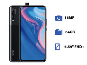 Smartphone Huawei Y9 Prime: 
Procesador Kirin 710 Octa Core (hasta 2.2GHz), 
Memoria RAM de 4GB, Almacenamiento de 64GB, 
Pantalla LED Multi touch 6.59