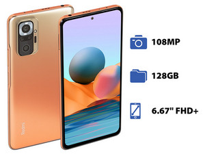 Smartphone Xiaomi Redmi Note 10 Pro: 
Procesador Snapdragon 732G Octa Core (hasta 2.30 GHz), 
Memoria RAM de 6GB, Almacenamiento de 128GB, 
Pantalla AMOLED de 6.67