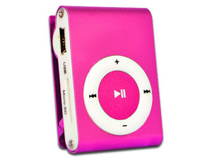 Mini Reproductor MP3 Brobotix 093024, lector microSD (hasta 32GB) Color Rosa.