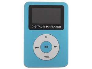 Reproductor MP3 BRobotix, lector microSD, display monocromático. Color Azul.