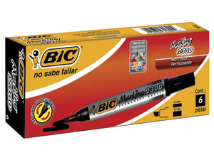 Pennarelli Permanenti BIC Marking 2300 - Punta A Scalpello, 4 Colori Assortiti - Foto 4