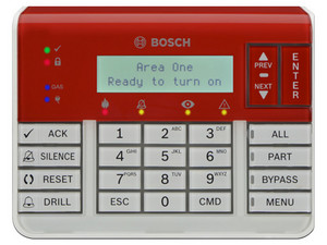 Teclado BOSCH B925F , compatible con panel serie BG para  intrusion e incendio.