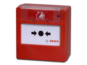 Pulsador de Accionamiento único Bosch para paneles de alarma.