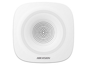 Sirena Inalámbrica Hikvision DS-PSG-WI-433 de 110 dB, 3 tipos de alarma. Color Blanco.