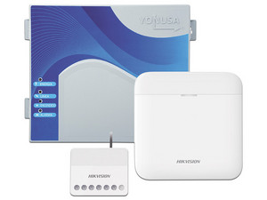Kit de Alarma Hikvision AX PRO DS-PWA48-SYSNG, Incluye: 1 Hub, 1 Energizador Yonusa y 1 Relevador.