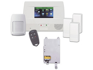 Panel de Alarma Autocontenido Honeywell  L5210-PK-3GL con Pantalla Touch L5210, Incluye 1 Modulo GSM 3GL, 3 Contactos Magnéticos Inalámbricos, 1 Sensor de movimiento PIR Inalámbrico, 1 Control Remoto Inalámbrico de 4 Botones.