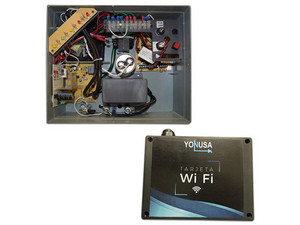 Energizador Yonusa de alta frecuencia para cerco eléctrico de 10000V. Incluye Modulo Wi-Fi Yonusa para control de cercas eléctricas.