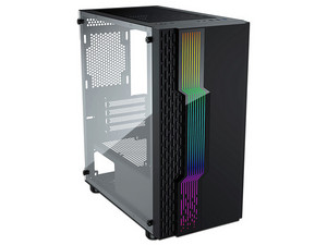 Gabinete Gamer Yaguaret WARZONE MATX RGB de Vidrio Templado, Mid-Tower, Micro-ATX (No incluye fuente de poder). Color Negro