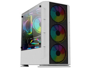 Gabinete Gamer YEYIAN HAIZEN 2500, Micro-ATX, RGB, (sin fuente de poder), Color Blanco.